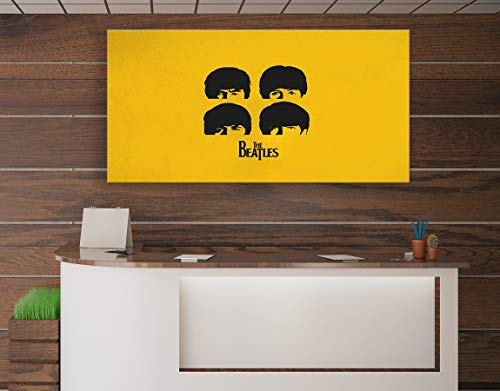 M2M Prints Impression sur toile The Beatles (127 x 76 cm) - Les Beatles, Paul McCartney, John Lennon, RIngo Starr, George Harrison M2M Prints Impression sur toile The Beatles (127 x 76 cm) – Image 4