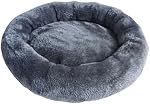 SHENGOCASE Cat Tree Tower Accessoires Pièces de rechange Coussin rond Couverture de lit pour perche de chat avec bande élastique (13.8", Gris)