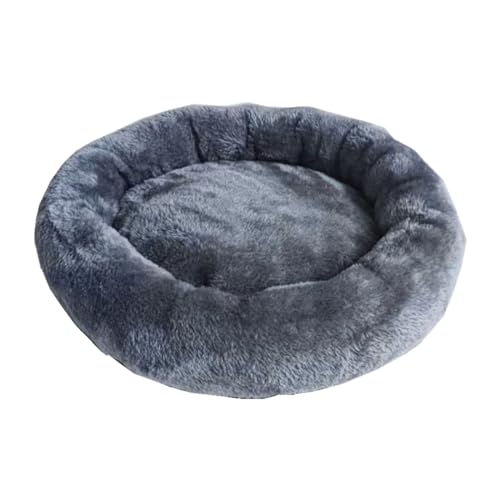 Cojín redondo para cama de gato 17.7" gris miniatura 1