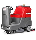Scrub Rider X6 Ride-On Industrial Floor Scrubber Dryer, Heavy Duty Commercial Hard Floor Cleaning Machine with Rotating Brush, Large Capacity Water Tank for Warehouse, Factory & Retail Use