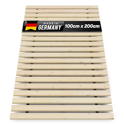TUGA - Holztech Rollrost 100 x 200 cm 20mm 300kg Lattenrost Rolllattenrost Stabiler Bettrost Qualität aus Deutschland TUGA - Holztech Rollrost 100 x 200 cm 20mm 300kg Lattenrost Rolllattenrost Stabiler Bettrost Qualität aus Deutschland