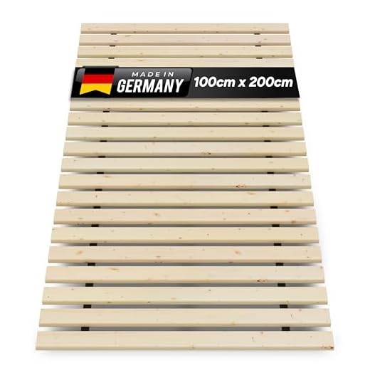 TUGA-Holztech Rollrost 100x200cm - 300 kg Lattenrost Rolllattenrost Premium Qualitätsarbeit aus Deutschland