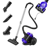 Aspiradora sin bolsa, 1500 W, sin bolsa, 25 kPa, silenciosa, con filtro HEPA,...