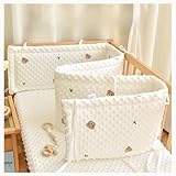 WXJHNYBS Protector De Cuna para Bebé, Suave,Fibra De Poliéster Chichoneras...