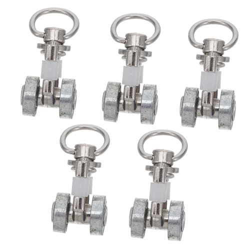 VALICLUD 5piezas Rodamientos para Cortina De Metal con Doble Rueda Deslizadores Giratorios para Rieles De Cortina Accesorios para Ventanas