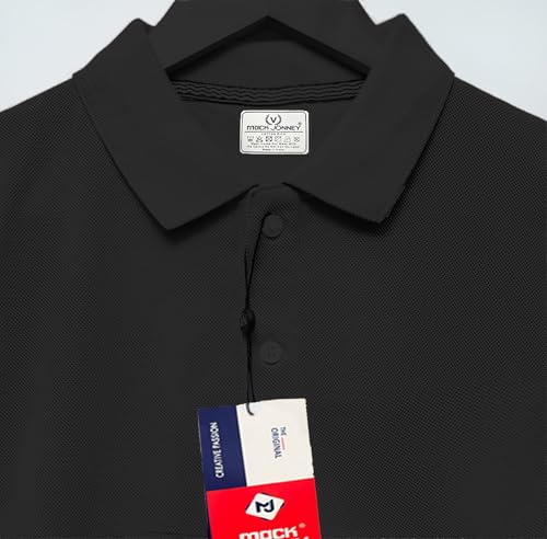 Image of Mack Jonney Men's Solid Premium Pique Cotton Polo T Shirt | Polo Tshirts | Half Sleeves | Solid-Regular Fit-MJ01