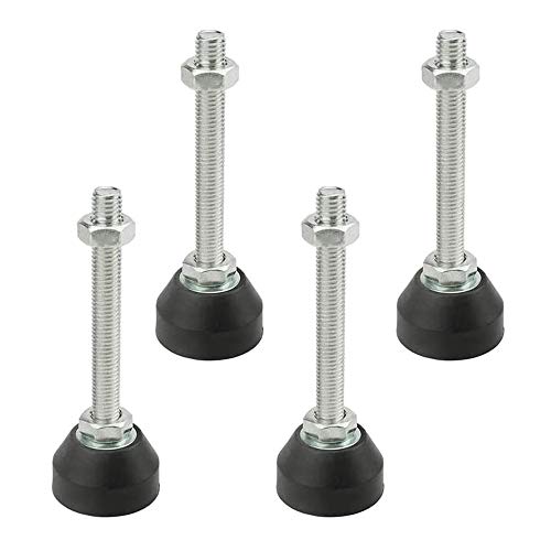 Tovot 4Pcs M10 3.9" Furniture Levelers Screw On Table Legs Furniture Leveling Feet Heavy Duty Adjustable Legs For Sofa Cabinet (Black) #TOP20
