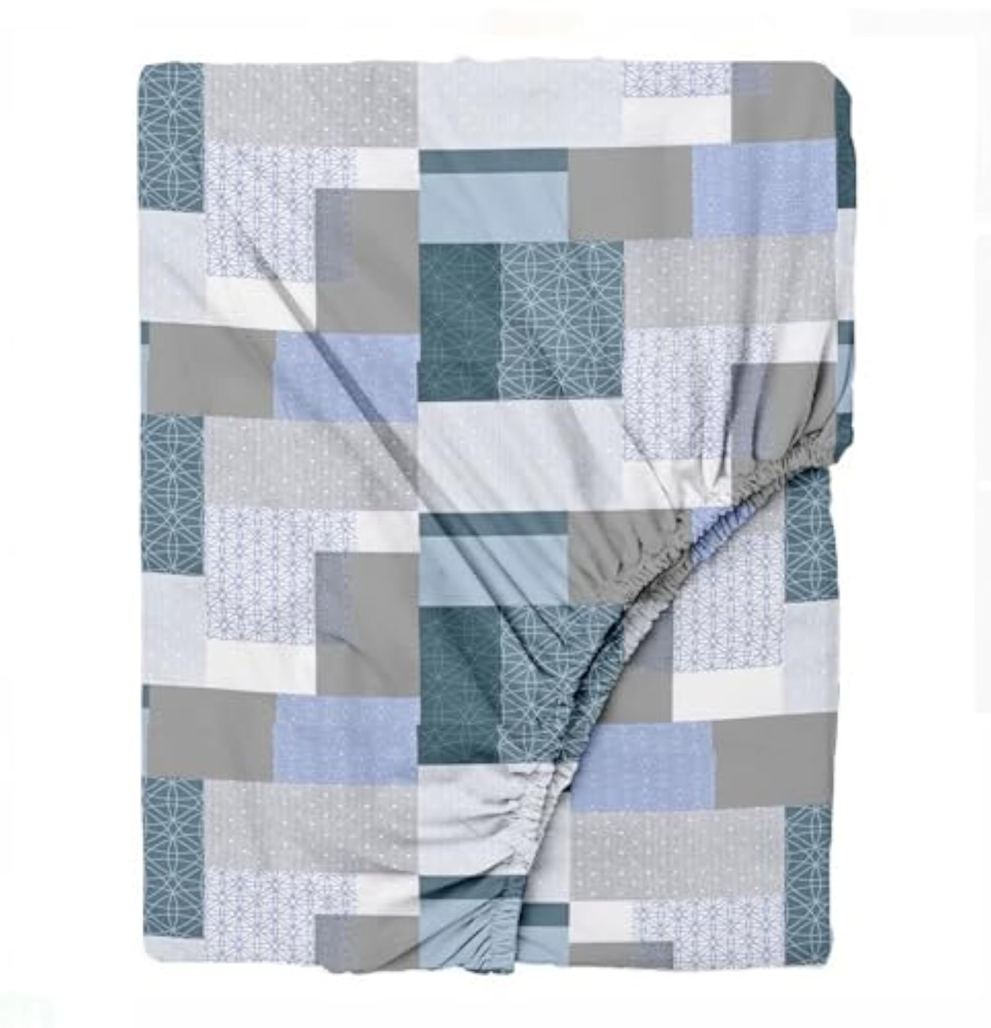 100% Cotton 144TC Elastic Fitted Bedsheet with Pillow Cover