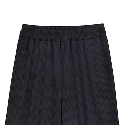 Sunny Fashion Girls Pants Straight Leg Pants Brown Ribbed Knit Gym Casual3