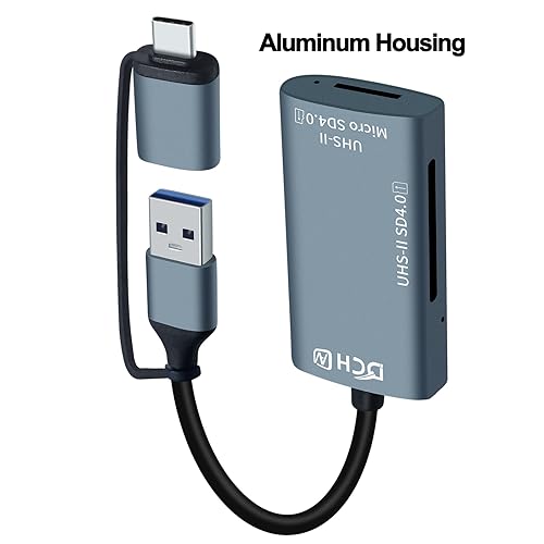DCHAV UHS-II USB C to SD Card Reader USB 3.0 A OTG Adapter Dual Connector Converter for Micro SD TF SDHC SDXC Microsd Compatible with Computer PC Laptop SD 4.0 Camera Memory Card Android Phone Mac - image 7