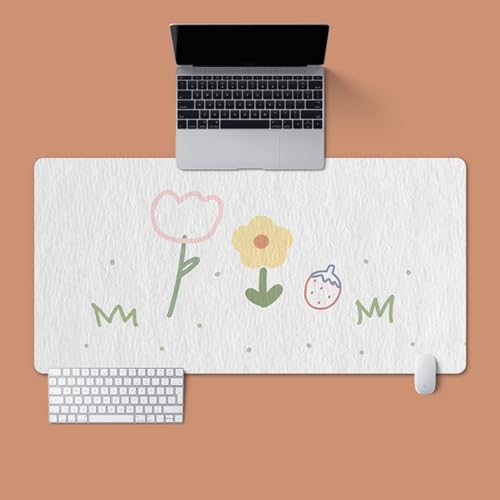 デスクマット レザー調 テーブルマット 撥水加工 大型マウスパッド お手入れ簡単 ノートパソコン 耐久性 防水 画像13 油汚れ防止 滑り止め 洗濯不要 学習机 1400x700mm 事務室