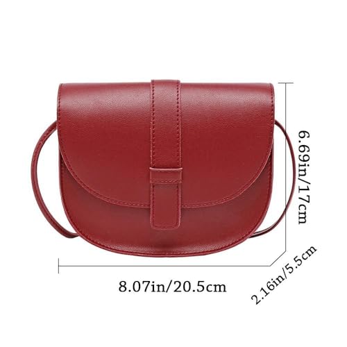 Saddle Shoulder Bag PU Female Crossbody Black4