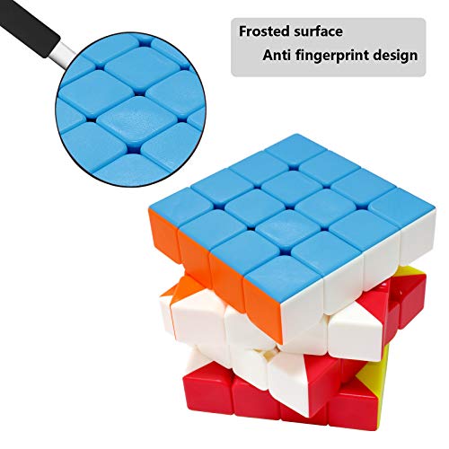 Maomaoyu Kouzelná kostka 4 x 4 4 x 4 x 4 Original Speed Stickerless Magic Cube Puzzle Magická kostka pro rychlejší a přesnější s živými barvami