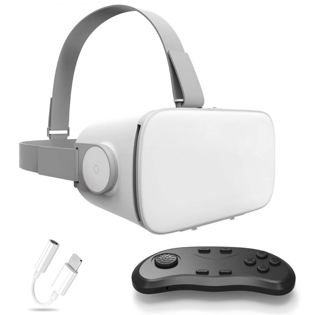 Okulary 3D VR, słuchawki wirtualnej rzeczywistości, zestaw słuchawkowy VR, kontroler Bluetooth Smartphone do iPhone 13 Pro Max/13 Pro/13/12/11, do Samsung Galaxy S21, Huawei, Xiaomi Series