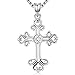 Produktbild Friggem Arabesquitisches Herz Geschichte Christian Cross Sterling Silber Halskette & Anhänger für Frauen & Männer, Muttertagsgeschenk