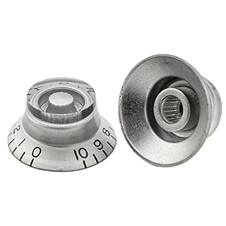 Musiclily Pro Gaucher Métrique 18 Splines Cloche Bouton de Potentiomètre Top Hat Knobs pour Epiphone Les Paul SG Guitare électrique, Argent(Lot de 4) - Les Beatles, Paul McCartney, John Lennon, RIngo Starr, George Harrison Musiclily Pro Gaucher Métrique 18 Splines Cloche Bouton de Potentiomètre Top Hat Knobs pour Epiphone Les Paul SG Guitare électrique, Argent(Lot de 4) – Image 5