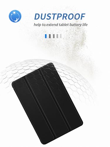 Beschermhoes voor Samsung Galaxy Tab A11 tablet van 8,7 inch, dunne standaard met drievoudig opvouwbaar design, harde hoes compatibel met Samsung Galaxy Tab A11, zwart - Afbeelding 6