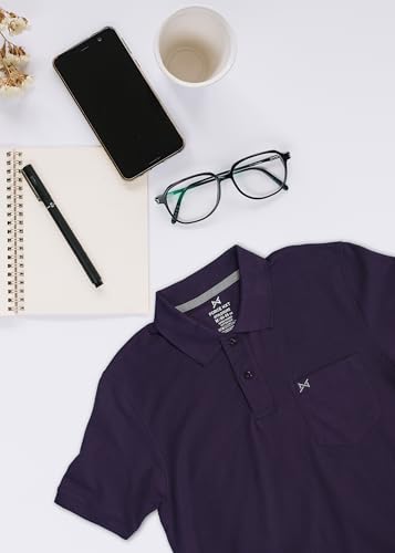 Image of Force NXT Polo Neck T-Shirt for Men Pack of 1 | Regular Fit T-Shirt for Men | Premium Super Combed Rich Cotton Polo Shirt | Men's Ultra Soft Half Sleeve T-Shirt