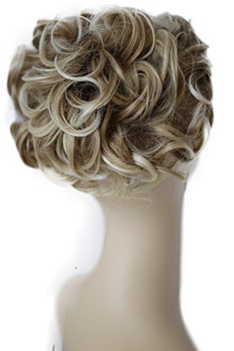 Preisvergleich Produktbild PRETTYSHOP Dutt Haarteil Zopf Haarknoten Hepburn-Dutt Haargummi Hochsteckfrisuren Gewellt Blond Mix HK112