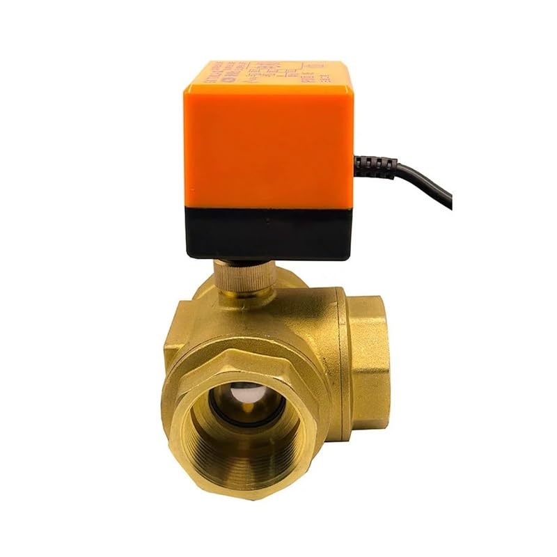 LLBZBJLXWE 2" 3-Way Motorized Ball Valve DN15 Threee-Wire Two Point Control Brass Ball Valve 220V 12V 24V(24VAC)