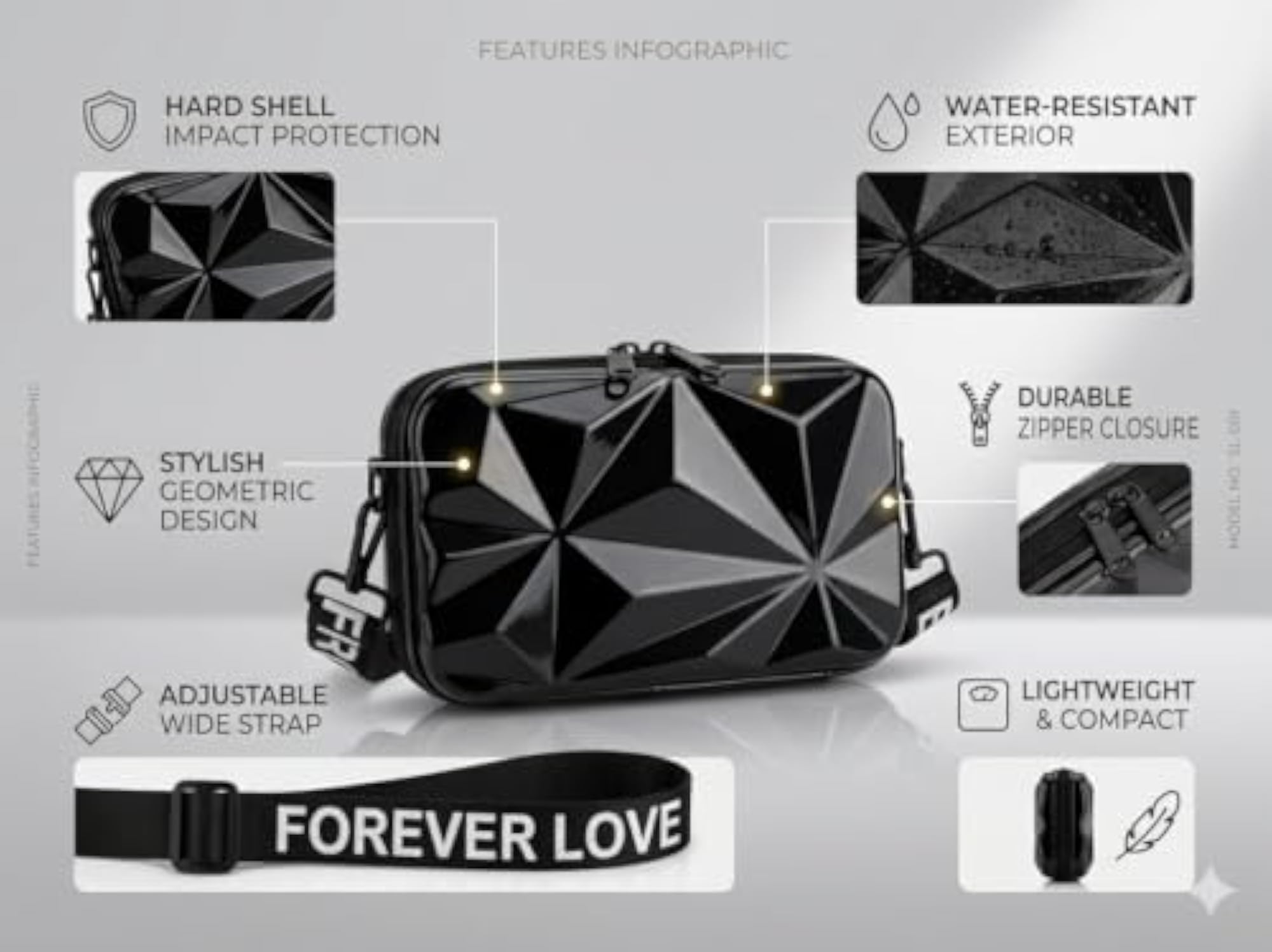 PAVILONN Makeup Vanity Case, Diamond Design