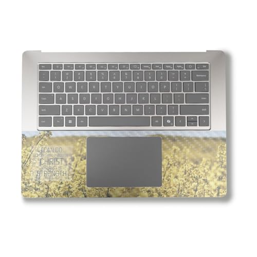 Image of Carbon Fiber Laptop Skin Compatible with Alienware X16 R2 (2024) - Through Christ - Premium 3M Vinyl Protective Wrap Decal Cover - Easy to Apply | Crafted in The USA by MightySkins