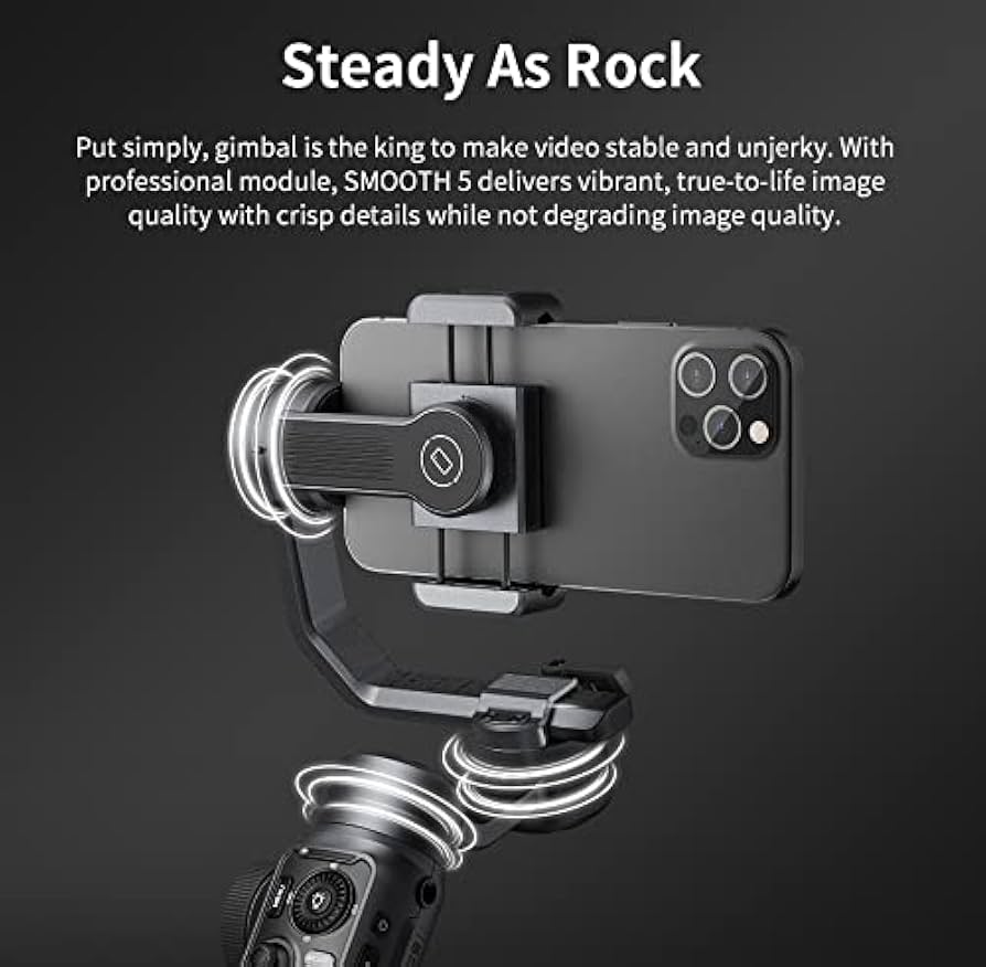 Zhiyun Smooth 5 ジンバルスタビライザー ZHIYUN、スマホ専用ジンバルのフラッグシップ「SMOOTH 5S AI