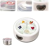 Yogurt Maker 36 Hour With Adjustable Temperature And Time Control, Yogurt Maker 36 Hour, With Lcd Display 1.2l Multi-Function Electric Yogurt Machine For Home Use, With 5 Glass Jars (A(basic))