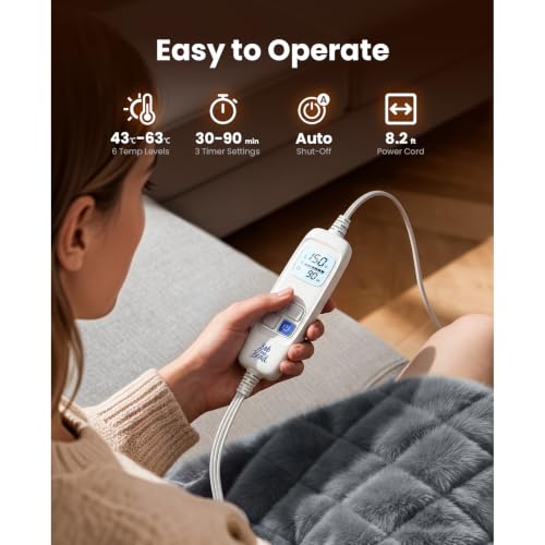 Image of BOB AND BRAD Far Infrared Weighted Heating Pad for Back, Neck & Shoulder Comfort, FSA-HSA Eligible 12 inchx24 inch Electric Heated Pad Wrap with Hands-Free Strap, Moist Heat & Auto Off, Gift for Mom Women Men