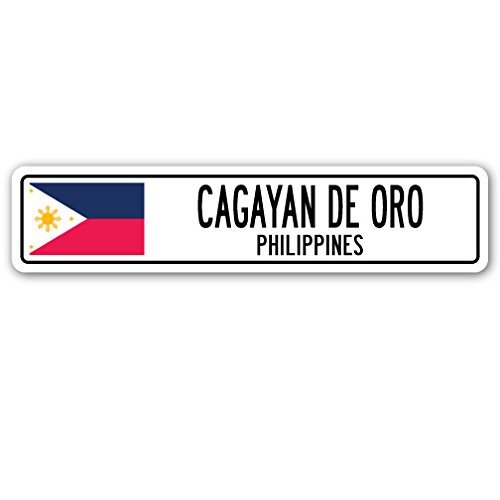 Cagayan DE ORO, Philippines Street Sign Filipino Flag City Country Road wal Gift