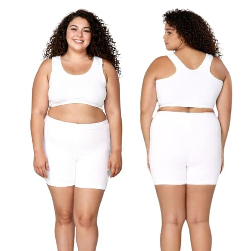 Image of Adira | Under Dress Shots for Women | Plus Size Women Tights Shorts | Soft & Comfy, Knitted Stretchy Fabric | Shorts for Dress | Women Inner Shorts | Plus Size | Pack of 2