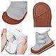 MASOCIO Winterschuhe Baby Boots Stiefel Winter Babyschuhe Junge Mädchen Hausschuhe Kleinkind Kinder Wollschuhe Gefütterte Warme Fell Babystiefel Winterstiefel Schuhe Grau Größe 24
