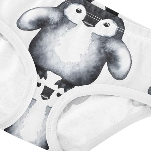 Fancy Girls Underwear Toddlers 2t Cotton Panties Little Girl Watercolor Cute Penguin Chicks Black Kids Undies Briefs4