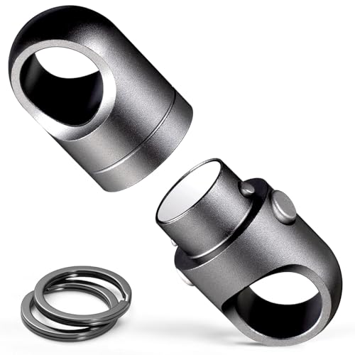 Image of FEGVE Magnetic Quick Release Keychain - One-Hand Detachable Magnet Connector with Secure Lock for Valet & EDC Use