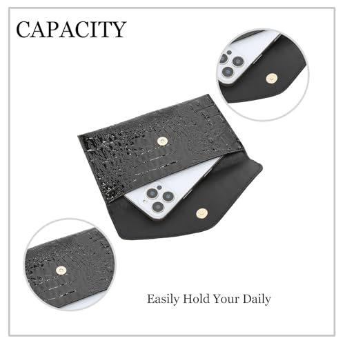 Luxury Crocodile Embossed Wallet for Women Men Clutch Wallet Credit Card Holder4