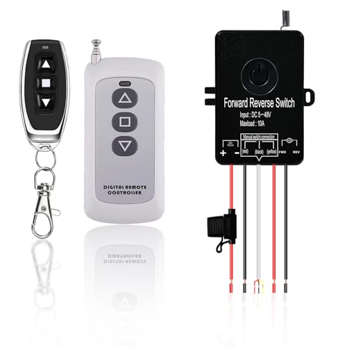 Gmefu Waterproof DC5-48V/10A Wireless Remote Forward Reverse Switch-Linear Actuator...