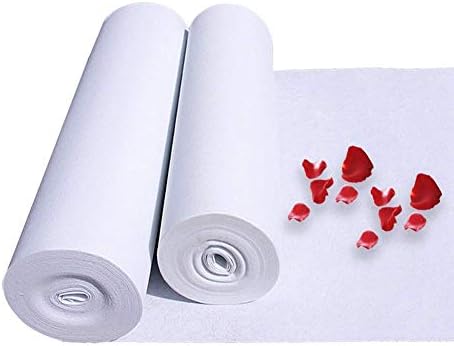 White Wedding Aisle Runner Carpet Rug - 2mm Non-Woven Fabric for Outdoor Beach Weddings, Elegant Ceremony Decoration, Durable & Lightweight, Perfect for Bridal Procession