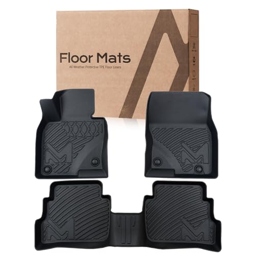 Image of TPE Automotive Floor Mats Custom for 2017-2025 Mazda CX-5 CX5, All Weather Cover Protection Waterproof Black Floor Liner Front & Rear Row Full Set Car Mats, 3PCS