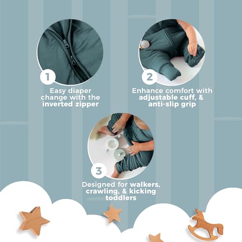 Image of Sleeveless Soft Baby & Toddler Sleeping Sack, Breathable with Adjustable Feet Cuffs & Anti-Slip Grip