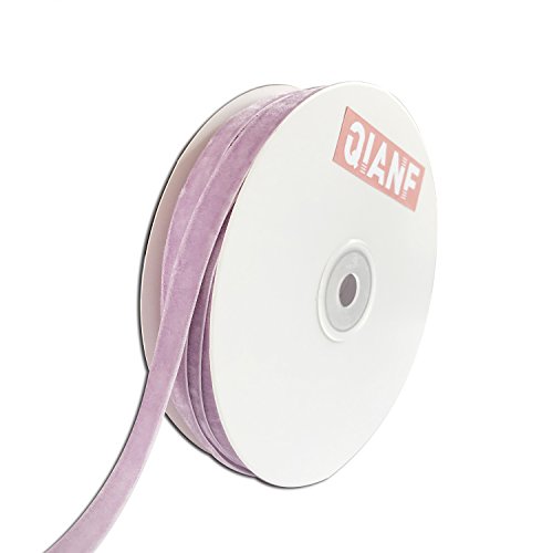 Image of QIANF Vintage Lavender Velvet Ribbon, 3 /8 Inch X 25Yd