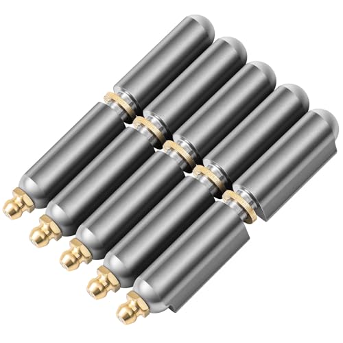 Zonon 5 Pcs 3 Inch Weld on Hinges Bullet Barrel Weldable Hinges, Zerk