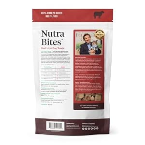 ULTIMATE PET NUTRITION Nutra Bites Freeze Dried Raw Single Ingredient Training Treats Food Topper for Dogs, 4 Ounces, Beef Liver ULTIMATE PET NUTRITION Nutra Bites Freeze Dried Raw Single Ingredient Training Treats Food Topper for Dogs, 4 Ounces, Beef Liver