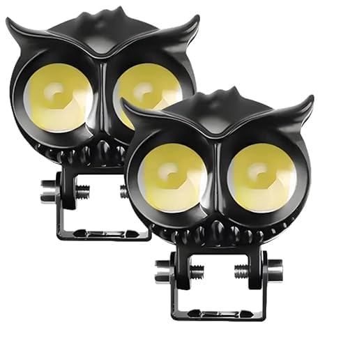 Owl Shape LED Bike Fog Light with Flicker Function 20W DC 9-85V Projector DRL Flood Light with Switch (Pack of 2)-image-5