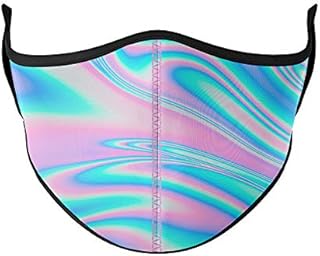 Top Trenz Mask Made with Stretch Cloth for Everyday Indoor/Outdoor Use - Holographic - One Size Fits Most Ages 10+