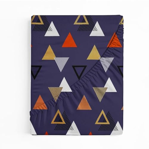 BSB HOME Premium Cotton 220tc Elastic Fitted Bedsheets with 2 Pillow Covers | King Size Bed with All Around Elastic 220 TC Supersoft Printed Pattren Breathable |Size-78 x72+10 inches | Light Purple