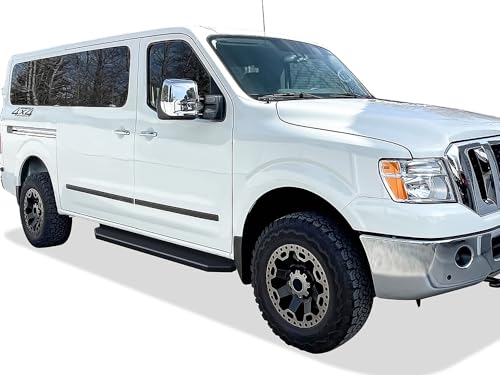 Estribos Tuxtreme Negro para Nissan NV Van 2012-2021 miniatura 2