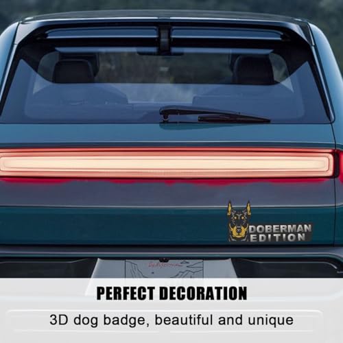 Image of Mandark Dog Edition Car Badge, 3D Dog Vehicle Laser Cutting Emblem, Cute Funy Animal Automotive Exterior Badge Rated Decal Sticker Decoration Accessories, Universal for Sedan SUV Truck (Type B)