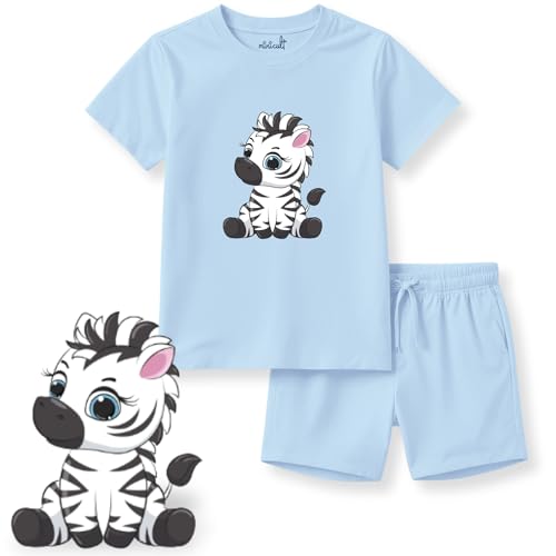 Image of minicult kids Kids Cotton Shorts and Matching Tshirt Coord clothing set with Cute Prints Clothing Set (200gsm Cotton Fabric)(pack of 2)