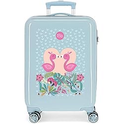 Maletas Pelican España Roll Road Pelican Love Maleta de cabina Azul 38x55x20 cms Rígida ABS Cierre de combinación lateral 32L 2 kgs 4 Ruedas dobles Equipaje de Mano