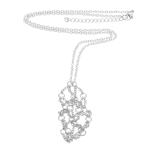 COHEALI Collar Soporte de Cristal Metalizado para Mujer Jaula Vacía para Piedras Diseño Vintage Elegante y Duradero Accesorio para Colgantes Personalizables